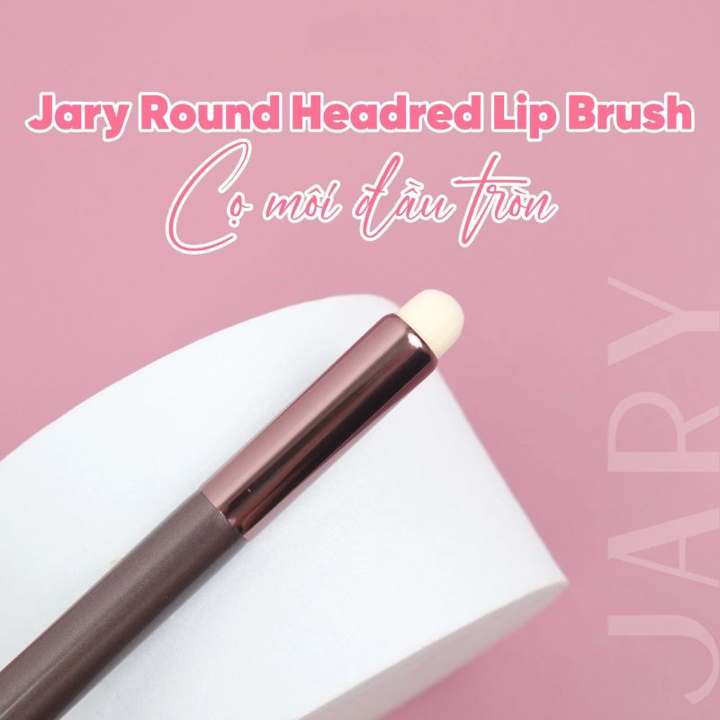 Cọ Tán Môi Jary Đầu Tròn Lùn Round Headred Lip Brush (Có Túi)