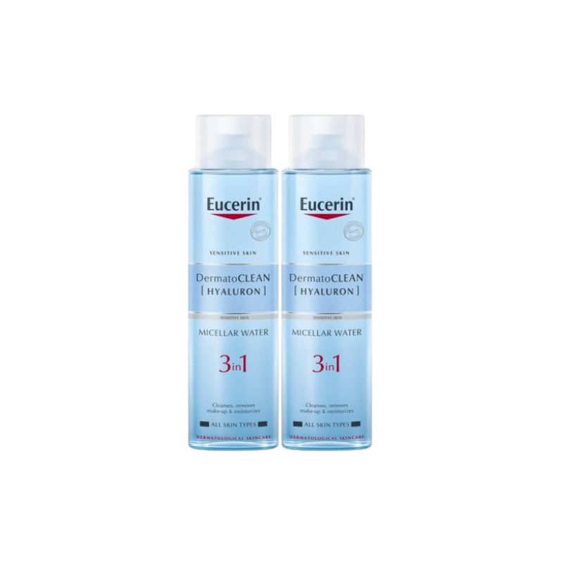 Combo 2x Nước Tẩy Trang Eucerin Dermatoclean Micellar 3 IN 1 400ml