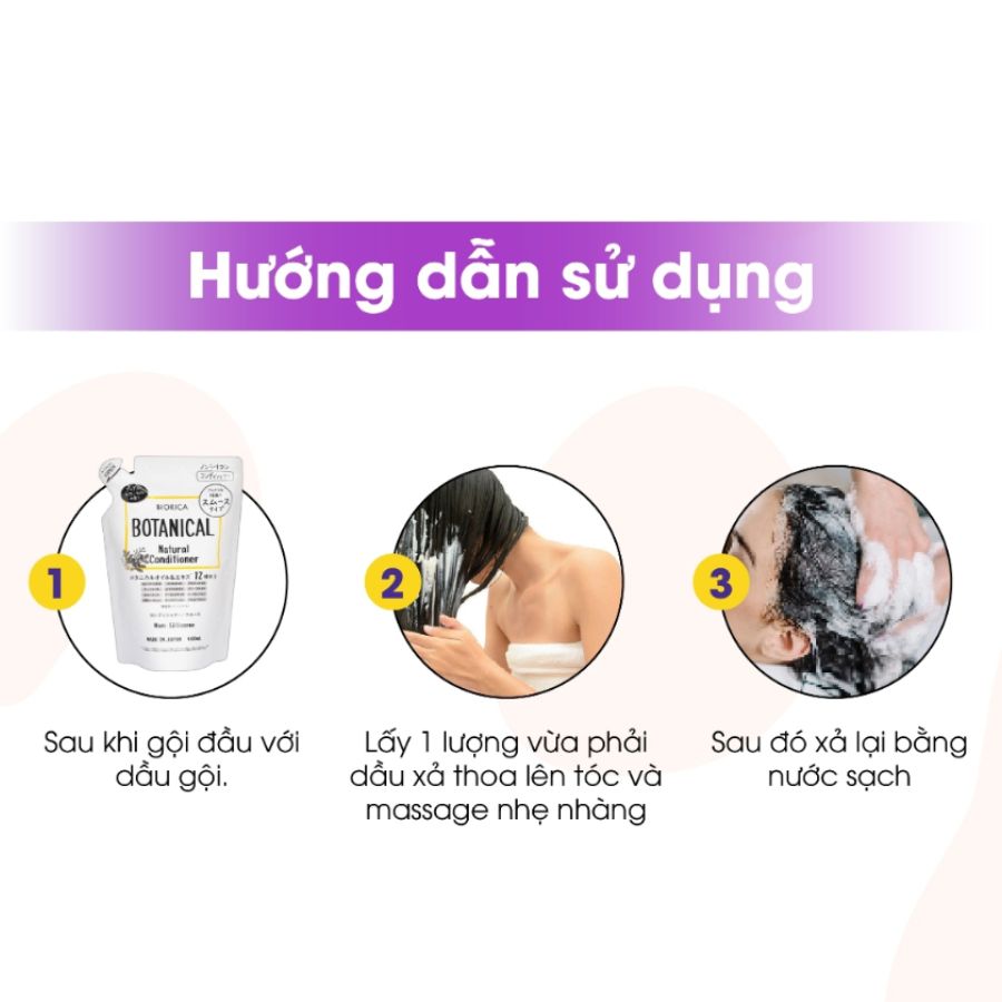 Dầu Xả Biorica Botanical Natural Non-Silicone 400ml - Táo Đen