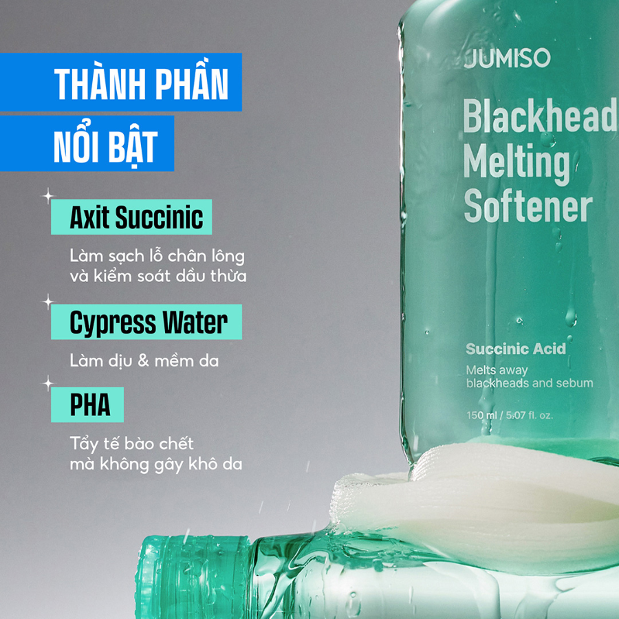 Dung Dịch Đẩy Mụn Jumiso Blackhead Melting Softener 150ml