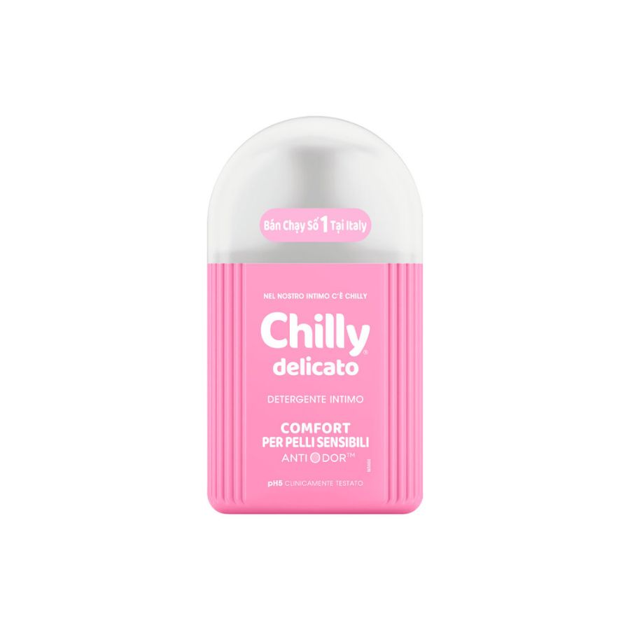 Dung Dịch Vệ Sinh Chilly Delicato Sạch Dịu Êm 200ml (Hồng)