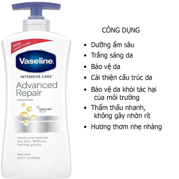 Dưỡng Thể Vaseline Intensive Care Advanced Repair 725ml