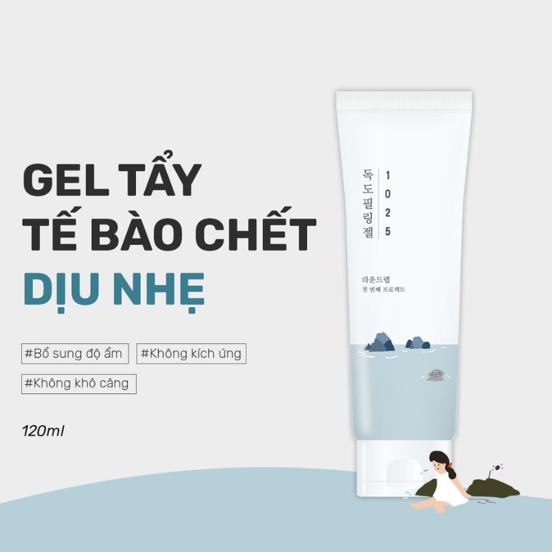 Gel Tẩy Tế Bào Chết Round Lab 1025 Dokdo Peeling Gel 120ml