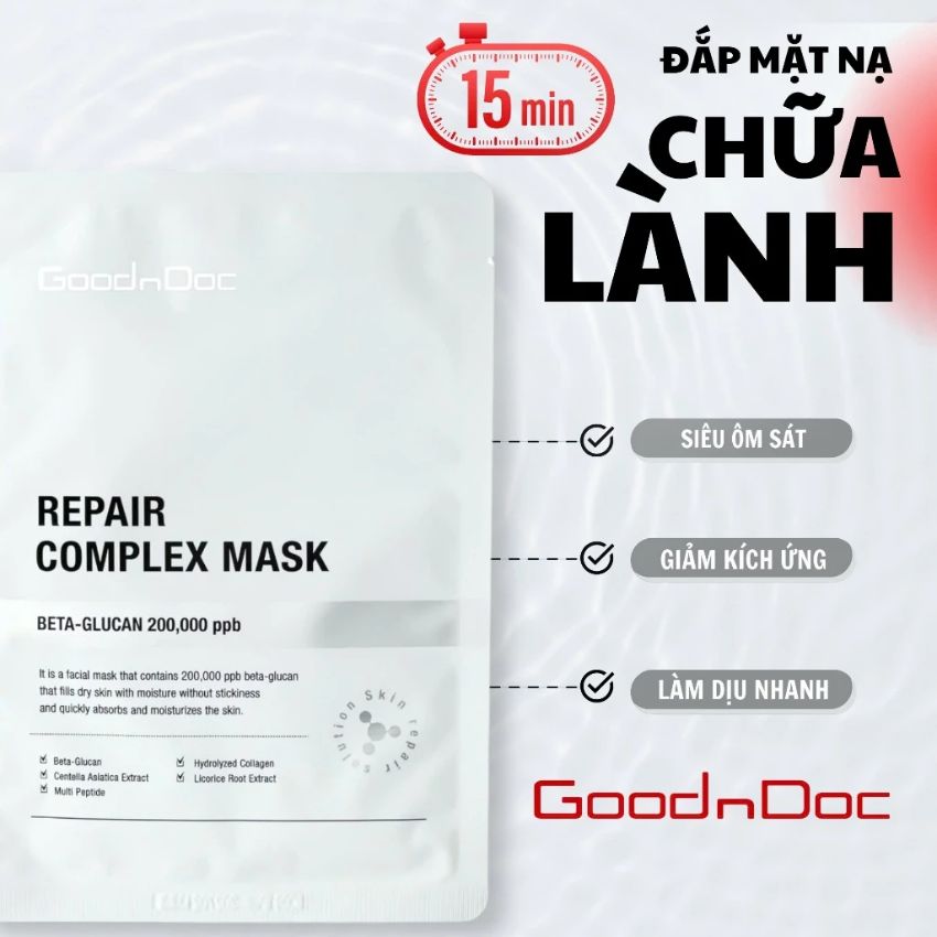 Mặt Nạ Phục Hồi Da Và Ngăn Ngừa Lão Hóa GoodnDoc Repair Complex Mask 150ml