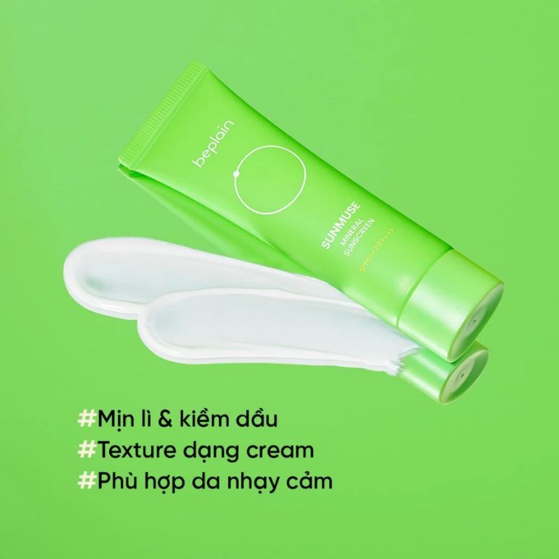 Kem Chống Nắng Beplain Sunmuse Mineral Sunscreen 50ml (Xanh)