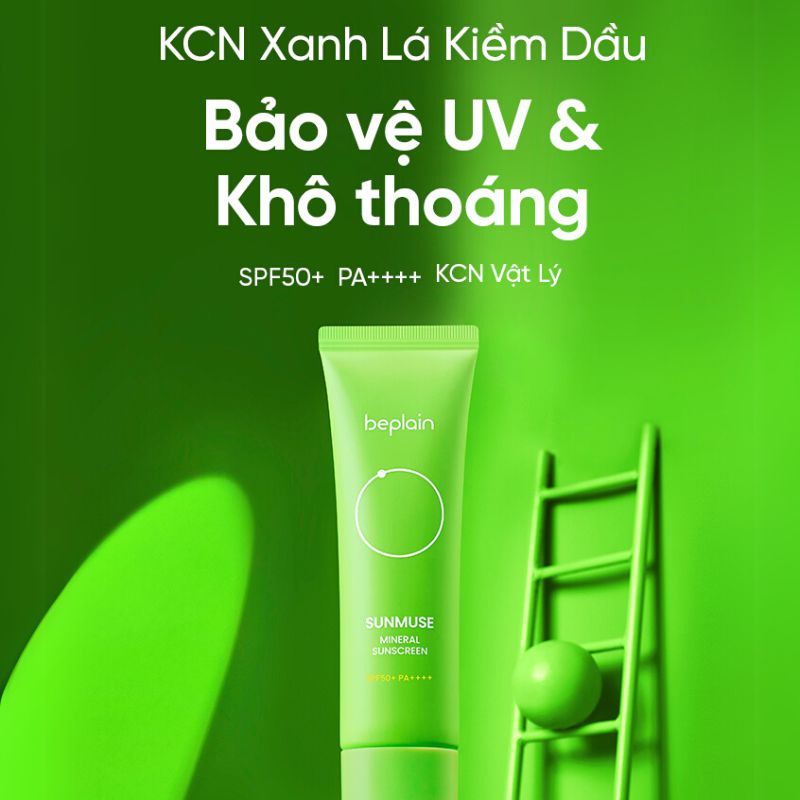 Kem Chống Nắng Beplain Sunmuse Mineral Sunscreen 50ml (Xanh)