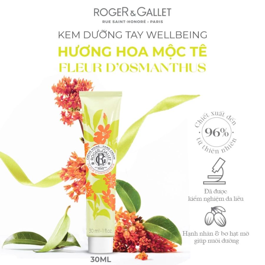 Kem Dưỡng Da Tay Roger & Gallet Fleur D'osmanthus 30ml