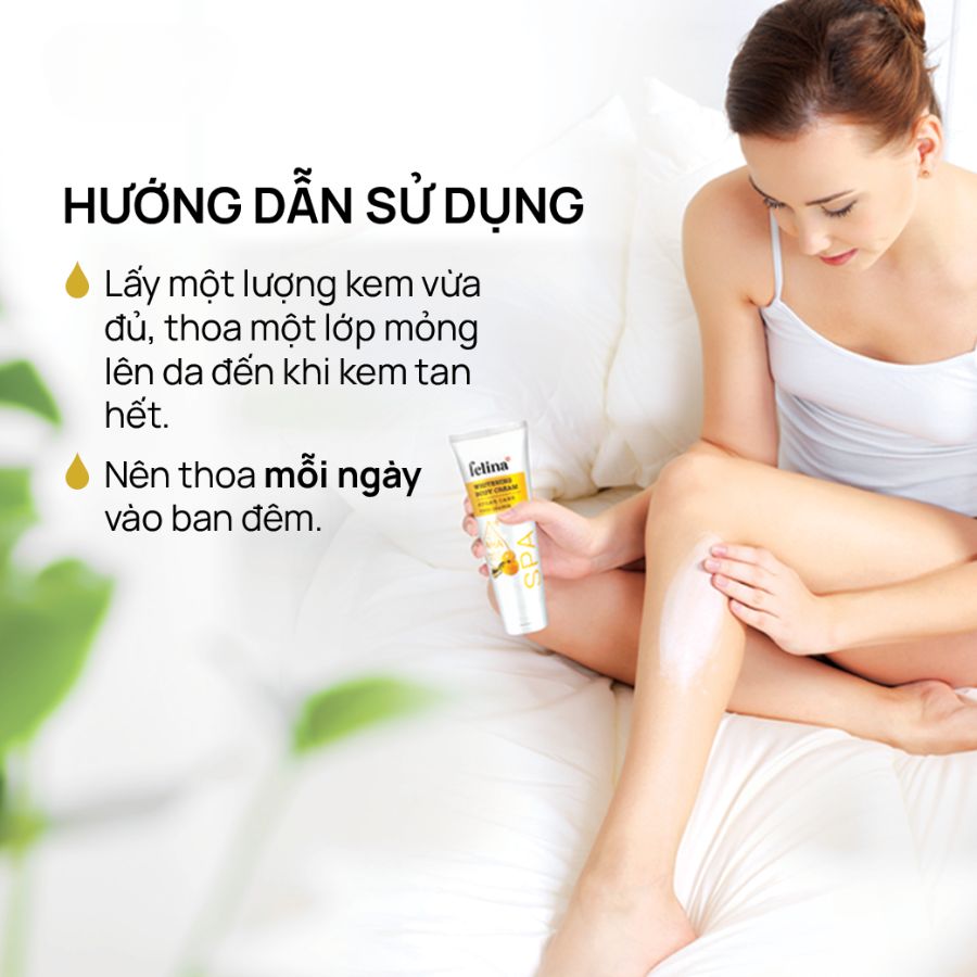 Kem Dưỡng Felina Trắng Da Toàn Thân Chiết Xuất Đường Mía & Cam Yuzu