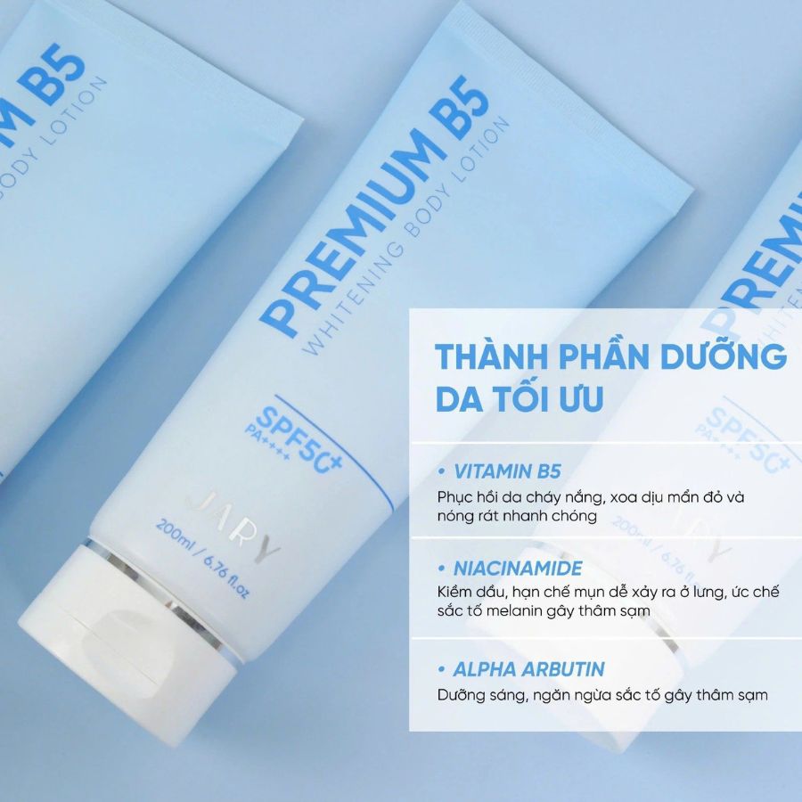 Kem Dưỡng Jary Body B5 Premium Whitening Body Lotion Lên Tone Da 200ml