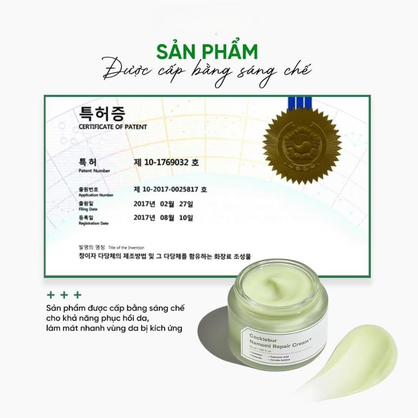 Kem Dưỡng Sungboon Cocklebur Namomi Repair Cream+ Phục Hồi Da 50ml