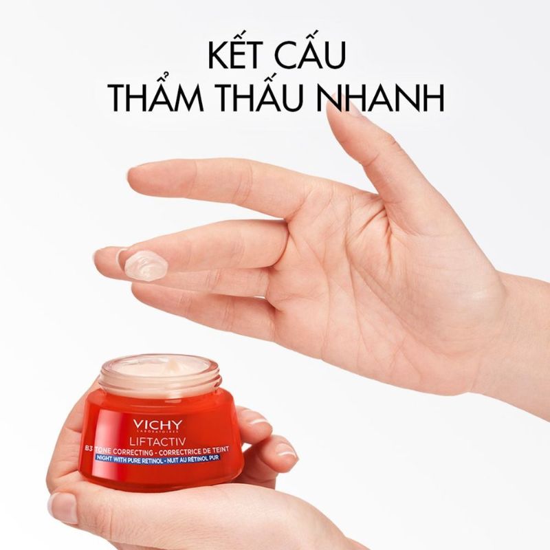 Kem Dưỡng Vichy Mờ Nám Dưỡng Sáng Da Ban Đêm Liftactiv B3 Pure Retinol Cream Night 50ml