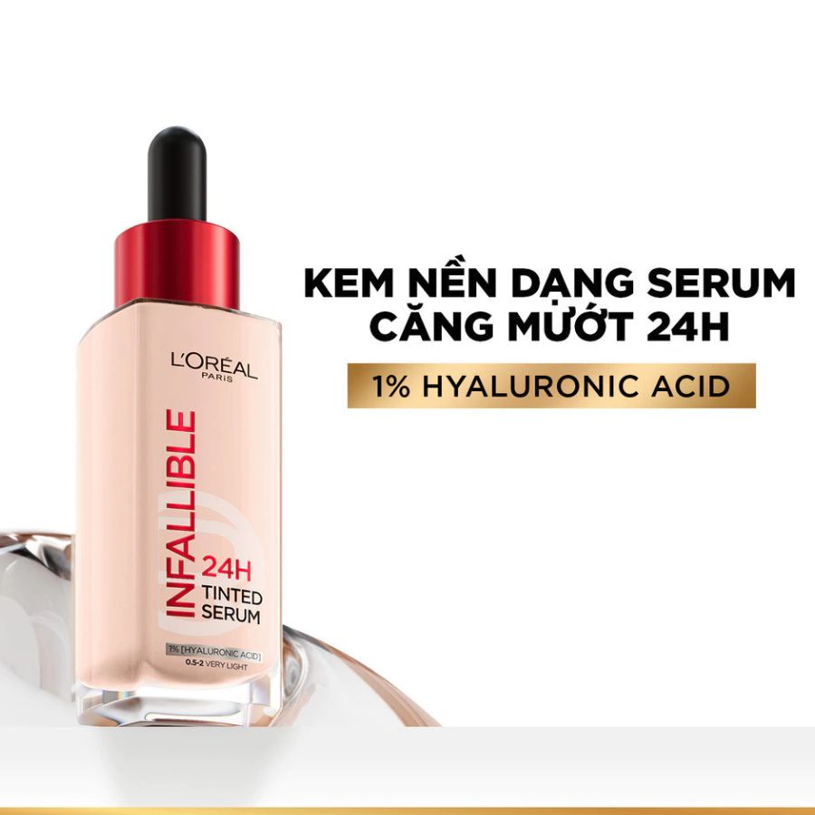 Kem Nền L'Oreal Paris Infallible 24H Tinted Serum - Rosy Light