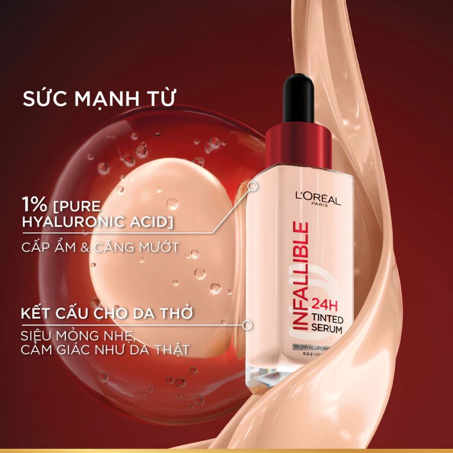 Kem Nền L'Oreal Paris Infallible 24H Tinted Serum - Light