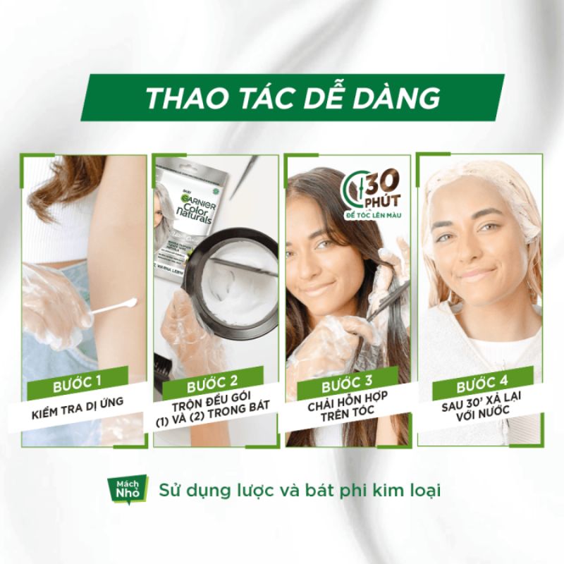 Kem Nhuộm Tóc Garnier Color Naturals Creme Riche Màu 3 - Nâu Tự Nhiên (Gói)