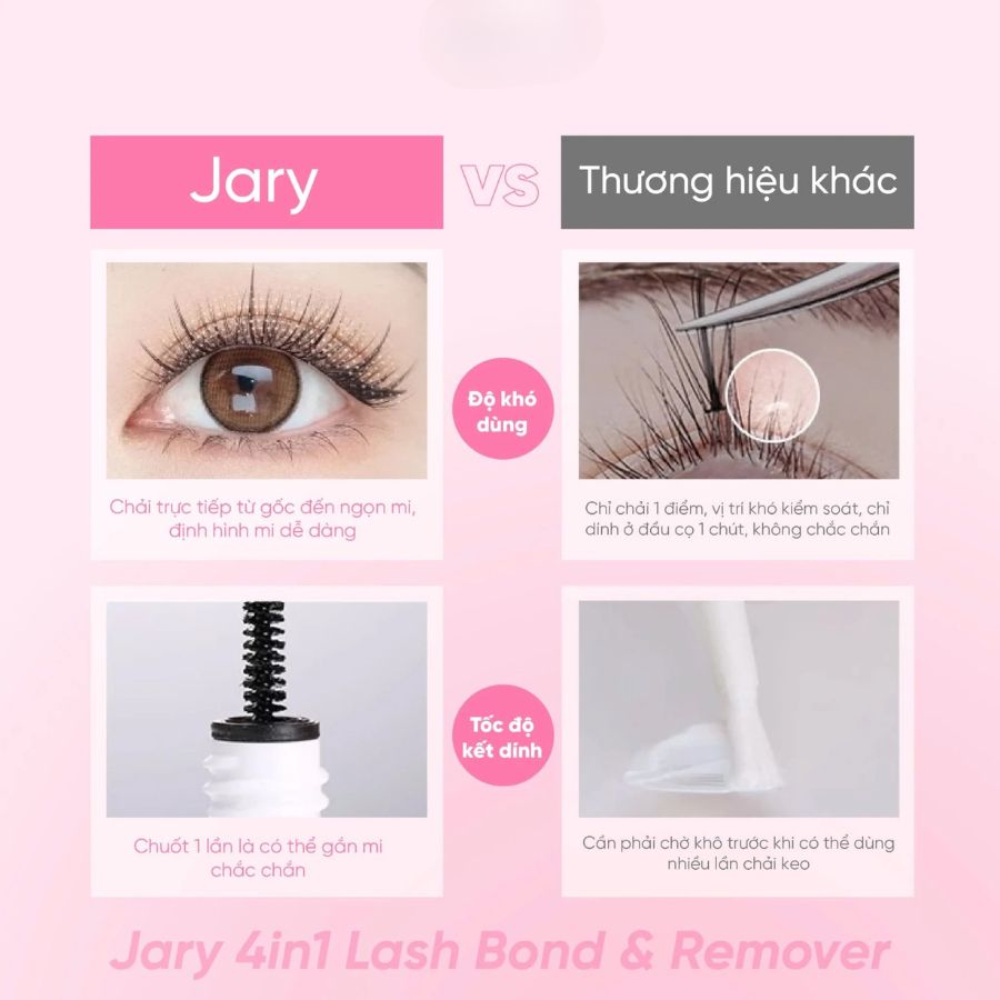Keo Dán Mi Jary 2 Đầu 4in1 Lash Bond & Remover