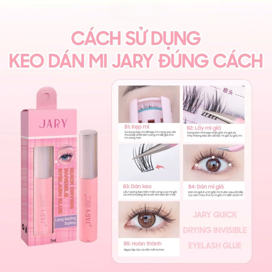 Keo Làm Mi Jary Quick Drying Invisible Eyelash Glue 7ml