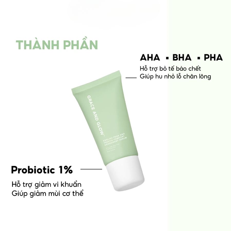 Lăn Khử Mùi Grace And Glow Englis Pear And Freesia Comfort Deodorant Serum