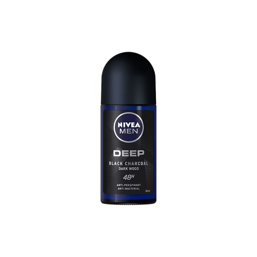 Lăn Khử Mùi Nivea Deep Black Charcoal 72h Hương Gỗ Đen 50ml