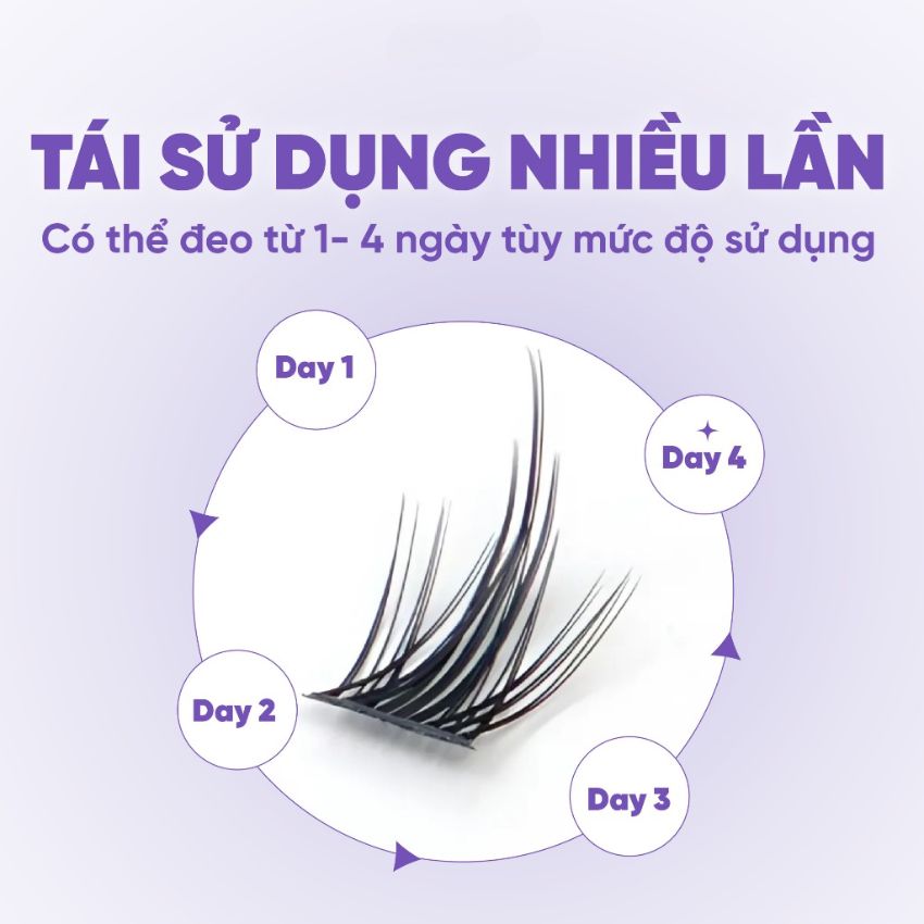 Lông Mi Giả Jary Mi Cụm Tự Nhiên - C1 Hướng Dương