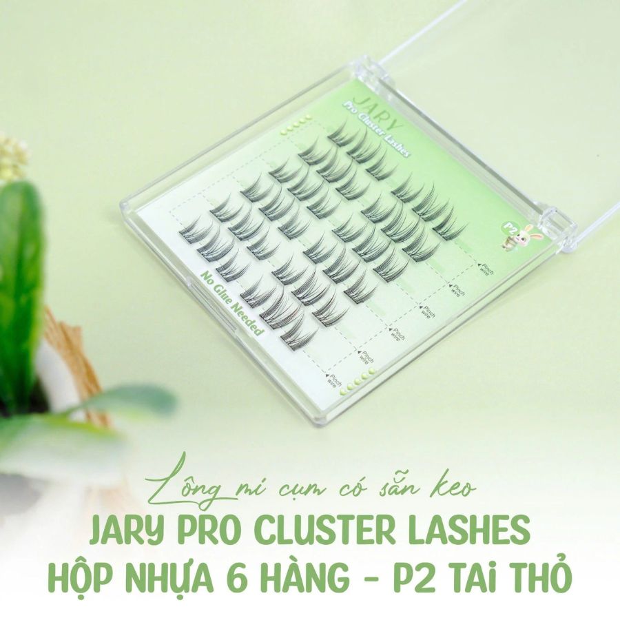 Lông Mi Giả Jary Pro Cluster Lasher Có Sẵn Keo - P2 Tai Thỏ