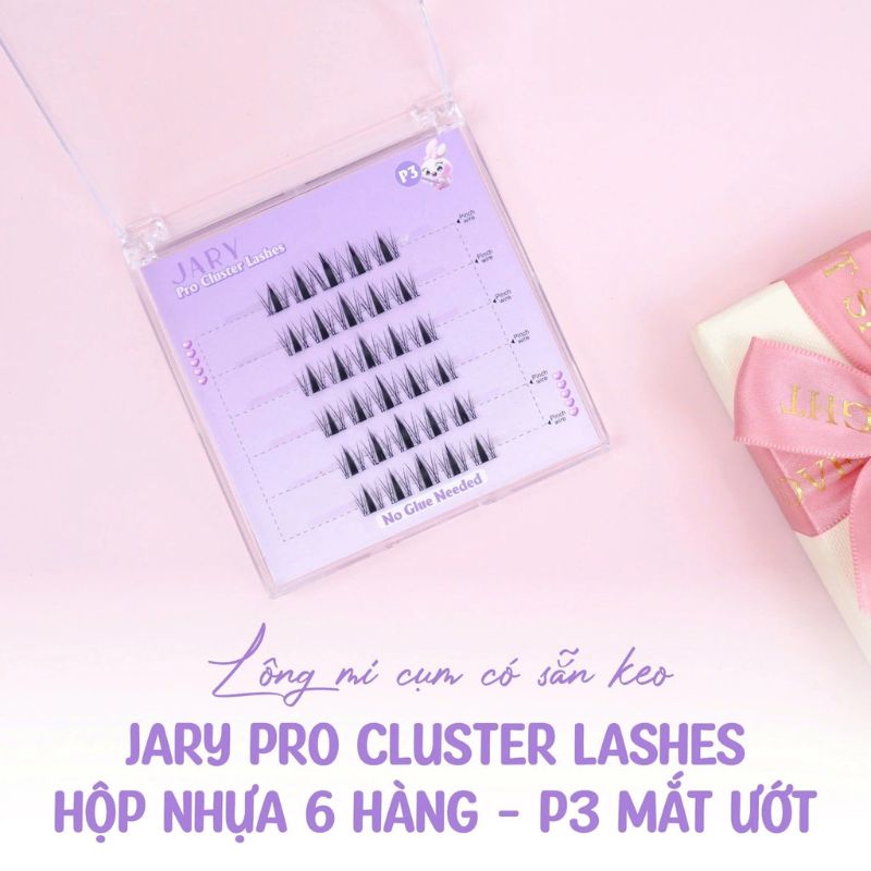 Lông Mi Giả Jary Pro Cluster Lashes Có Sẵn Keo- Fullbox P3 Mắt Ướt