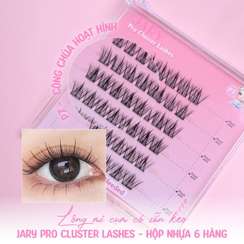 Lông Mi Giả Jary Pro Cluster Lashes Có Sẵn Keo - Fullbox P7 Công Chúa Hoạt Hình