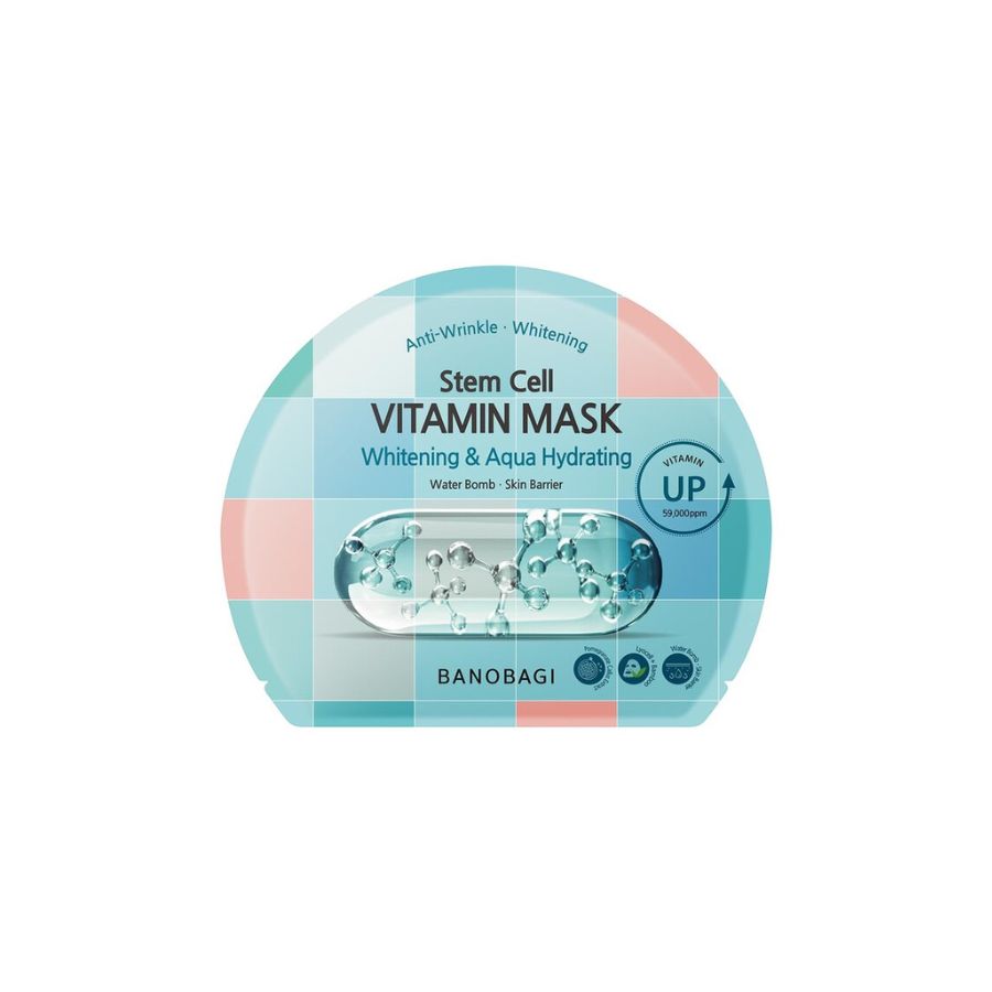 Mặt Nạ Banobagi Stem Cell Vitamin Mask - White & Aqua Hydrating Water Bomb - Skin Barrier