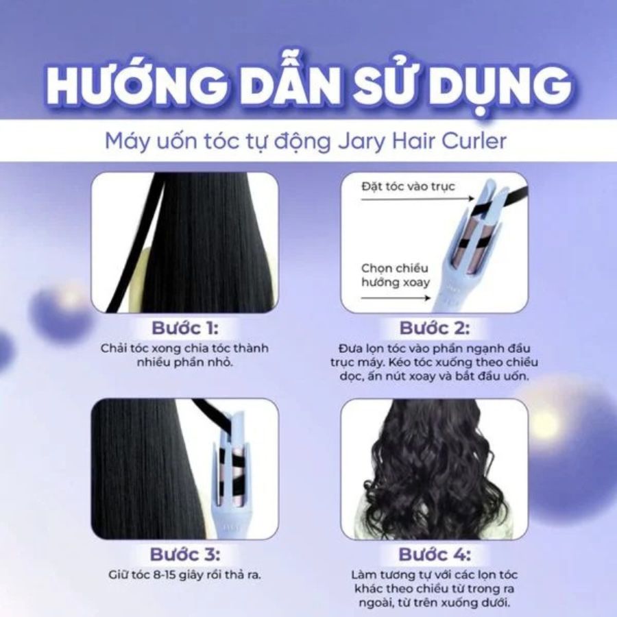Máy Làm Tóc Jary Hair Curle Làm Xoăn Tự Động - Màu Hồng