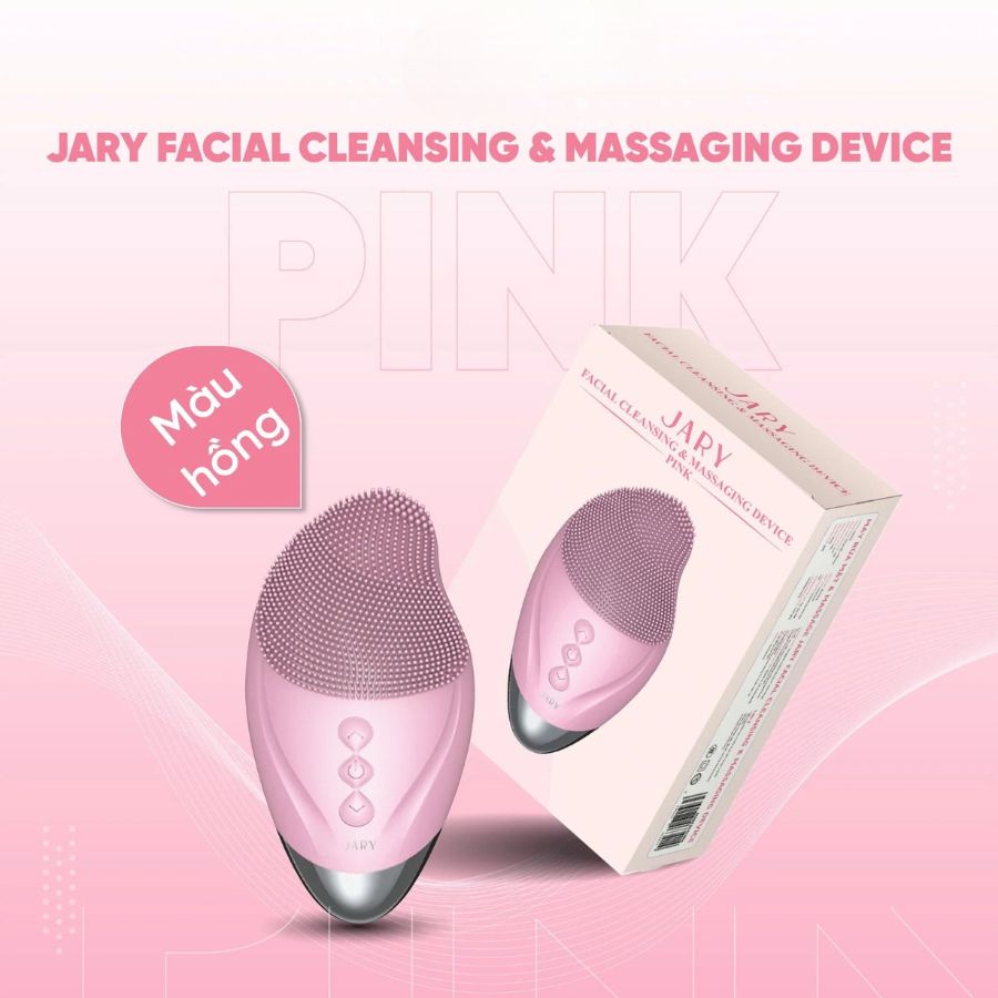 Máy Rửa Mặt Jary Massage Facial Cleansing & Massaging Device - Màu Hồng