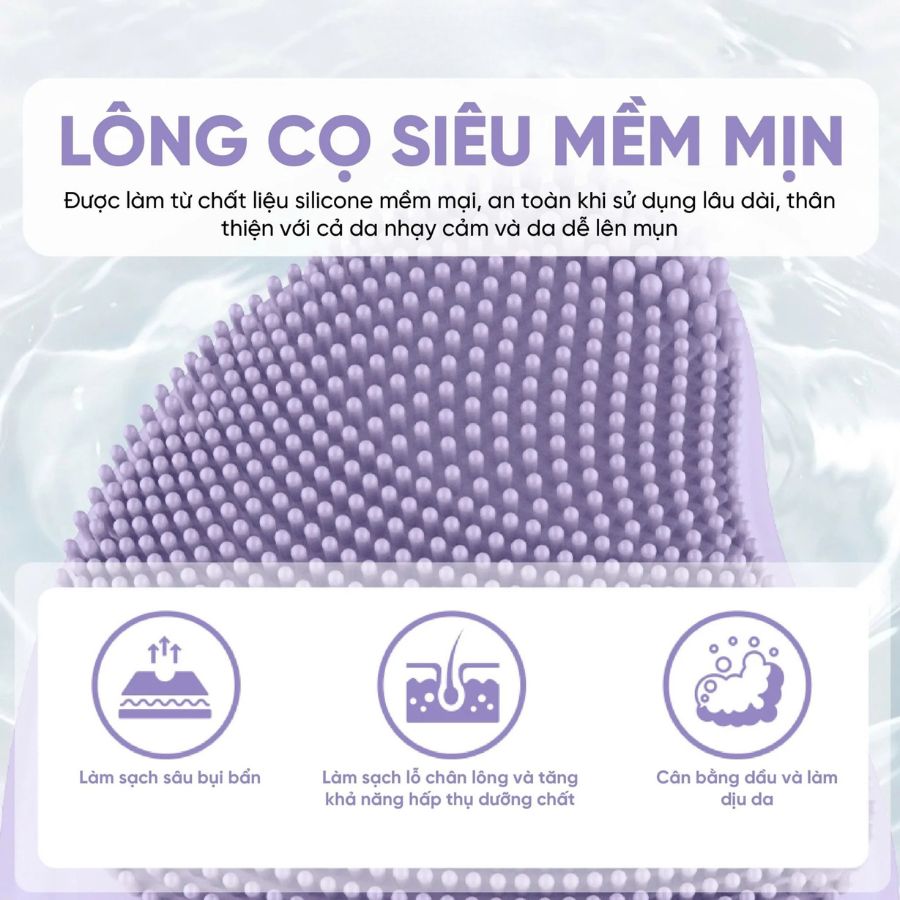 Máy Rửa Mặt Jary Massage Facial Cleansing & Massaging Device - Màu Tím