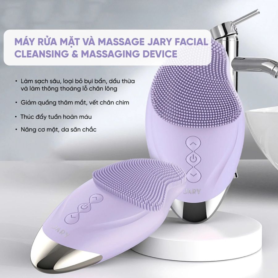 Máy Rửa Mặt Jary Massage Facial Cleansing & Massaging Device - Màu Tím
