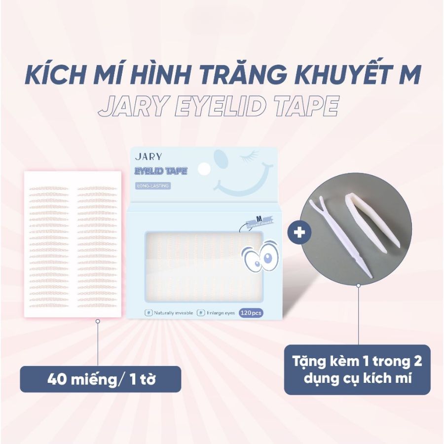 Miếng Dán Kích Mí Jary 120 Miếng - Size M