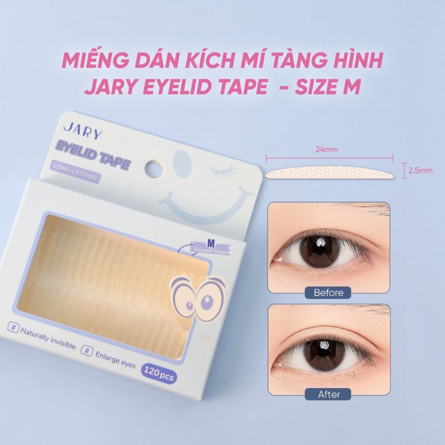 Miếng Dán Kích Mí Jary 120 Miếng - Size M