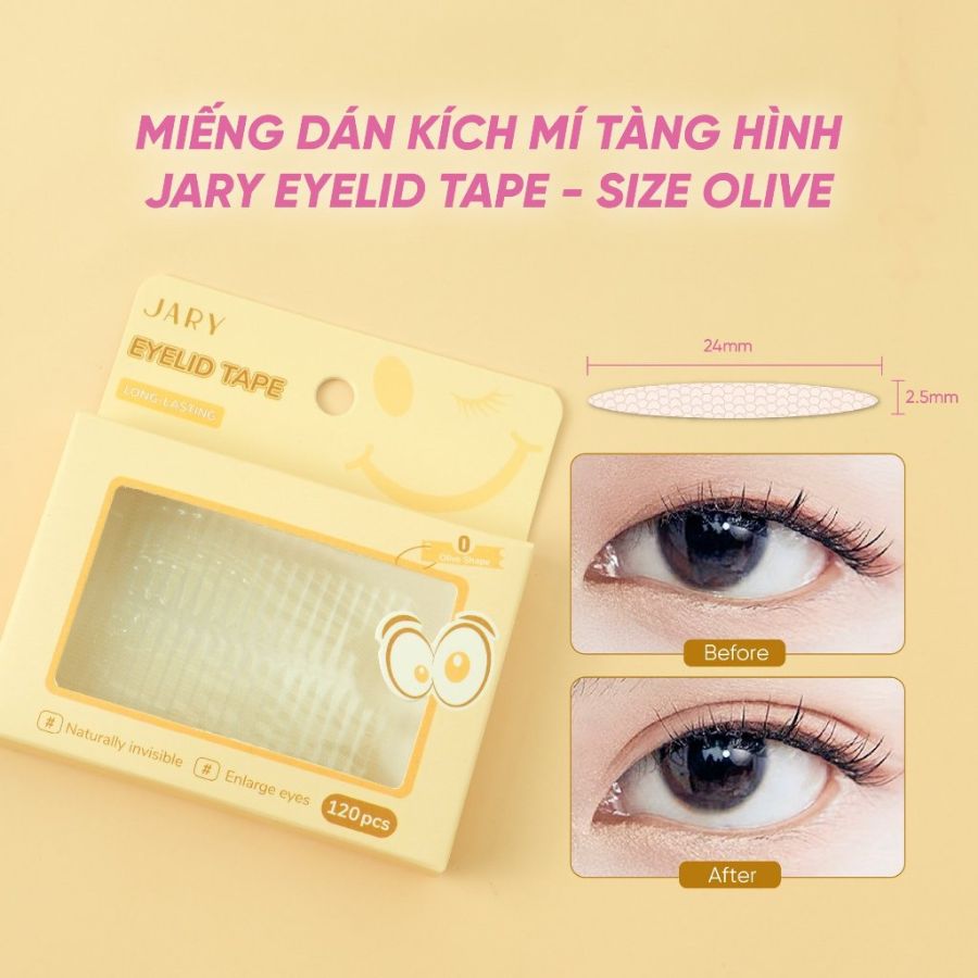 Miếng Dán Kích Mí Jary 120 Miếng - Size O