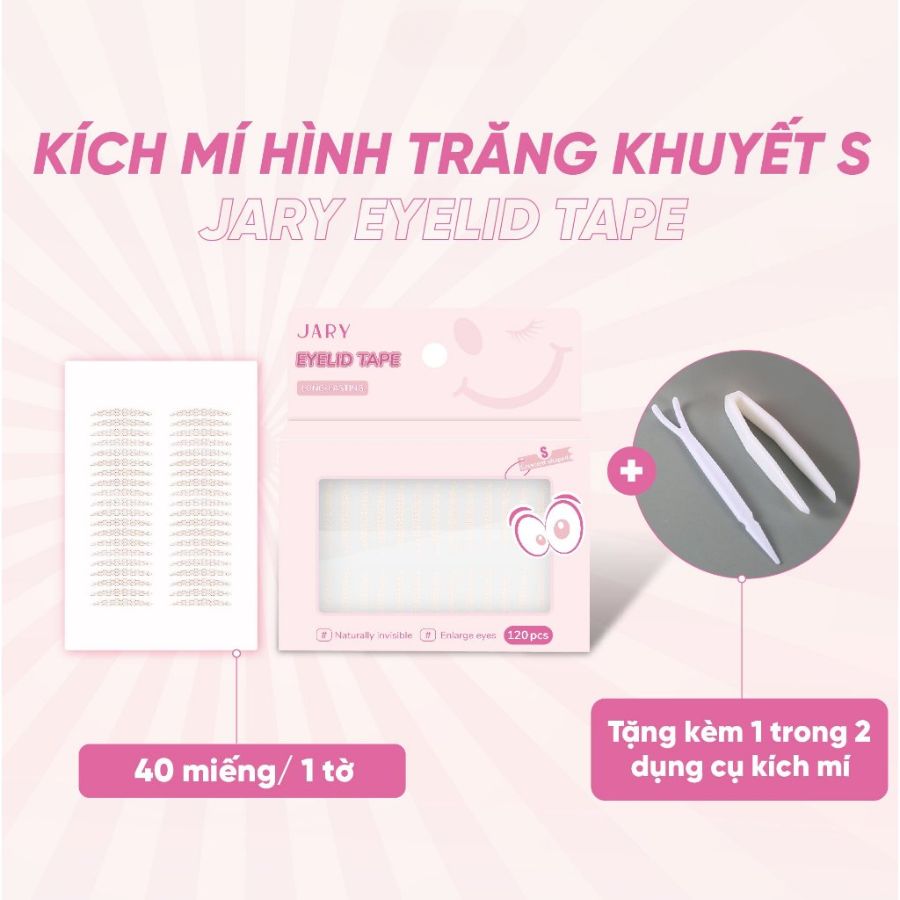 Miếng Dán Kích Mí Jary 120 Miếng - Size S