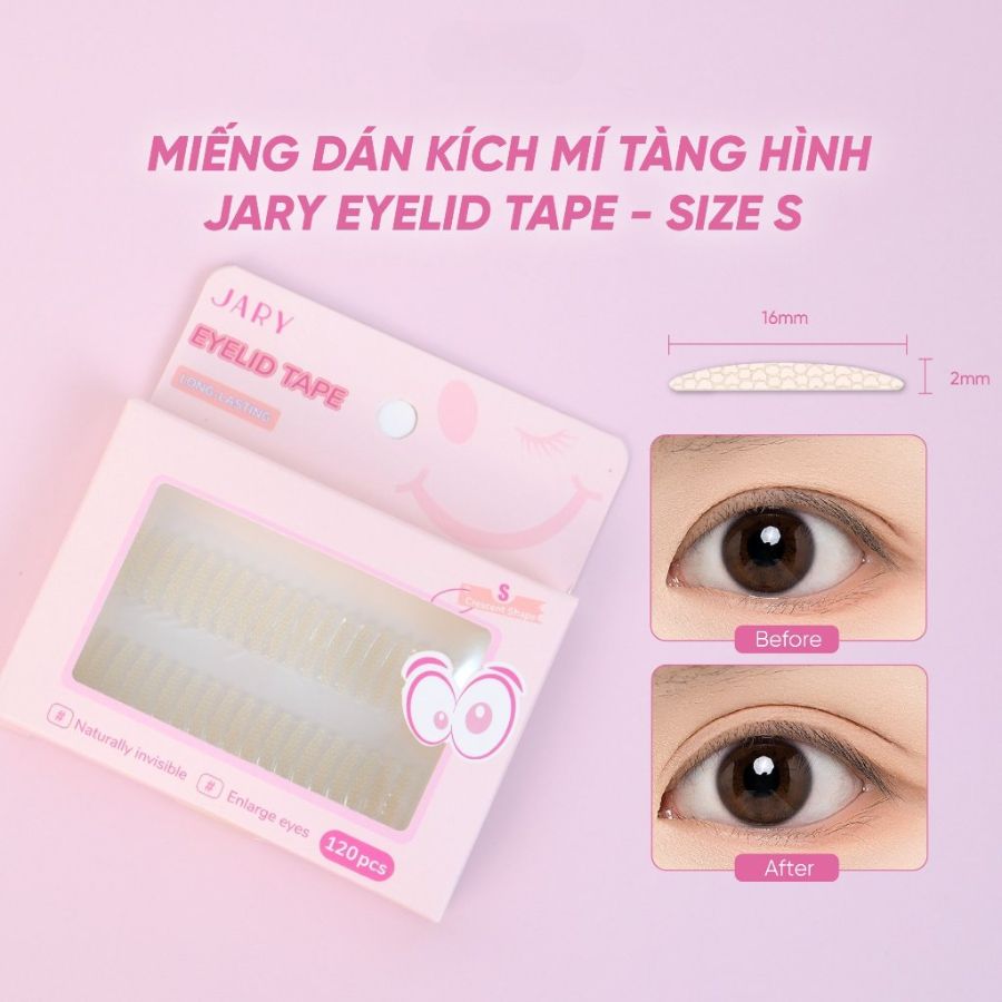 Miếng Dán Kích Mí Jary 120 Miếng - Size S