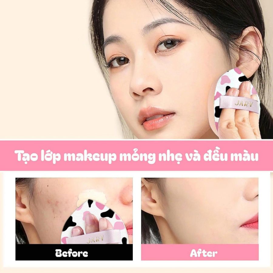 Mút Tán Nền Jary Thick Foundation Puff 01 Hình Giọt Nước
