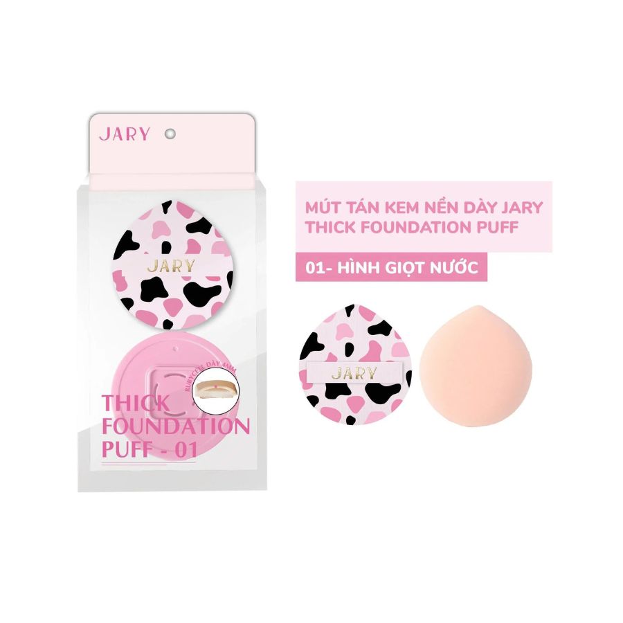 Mút Tán Nền Jary Thick Foundation Puff 01 Hình Giọt Nước