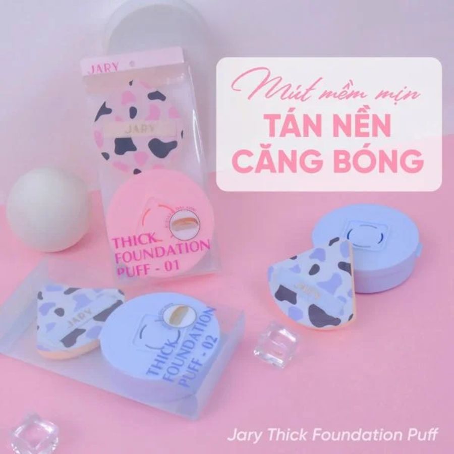 Mút Tán Nền Jary Thick Foundation Puff 02 Hình Tam Giác