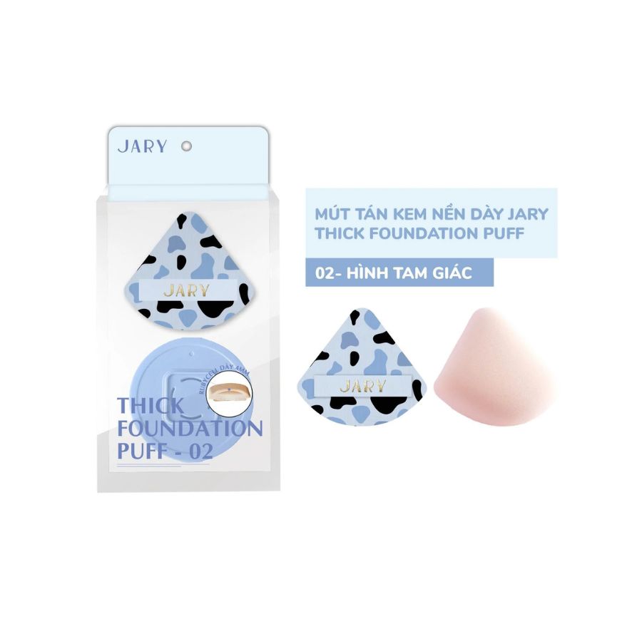 Mút Tán Nền Jary Thick Foundation Puff 02 Hình Tam Giác