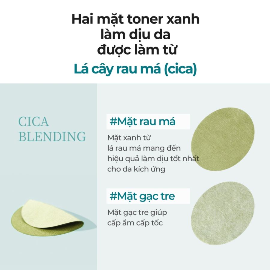 Nước Hoa Hồng Numbuzin Dạng Miếng Toner Pad No.1 Centella Re-leaf Green