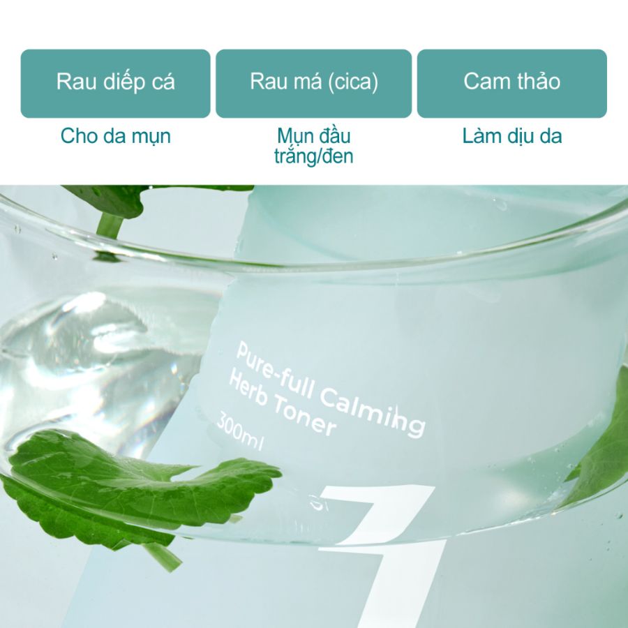 Nước hoa hồng Numbuzin No.1 Pure-full Calming Herb Toner