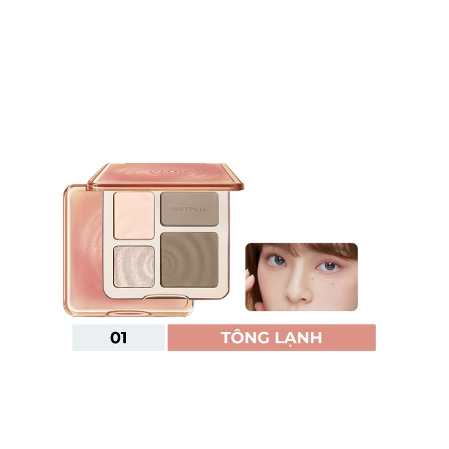 Phấn Bắt Sáng & Tạo Khối Judydoll Highlight & Contour 01