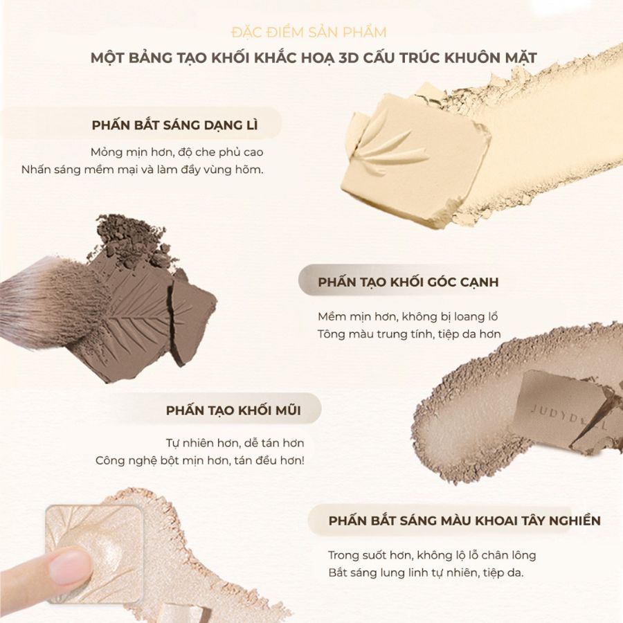 Phấn Bắt Sáng & Tạo Khối Judydoll Highlight & Contour #02