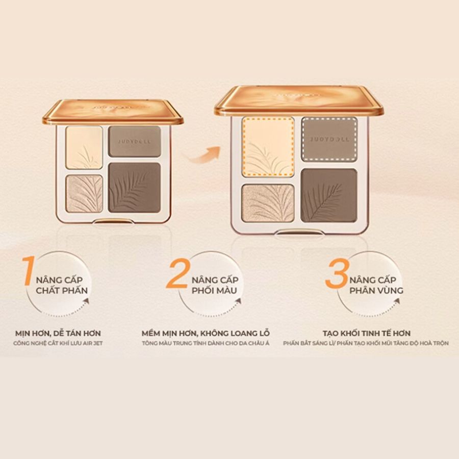 Phấn Bắt Sáng & Tạo Khối Judydoll Highlight & Contour #02