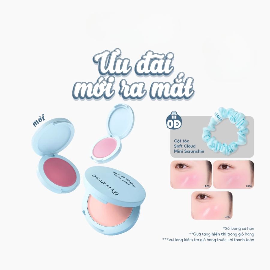 Phấn Má Dearmay Lost Ribbon Cheek Balm Dạng Kem LR06 Muted Plum