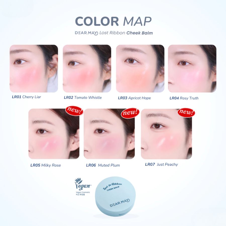 Phấn Má Dearmay Lost Ribbon Cheek Balm Dạng Kem LR07 Just Peachy