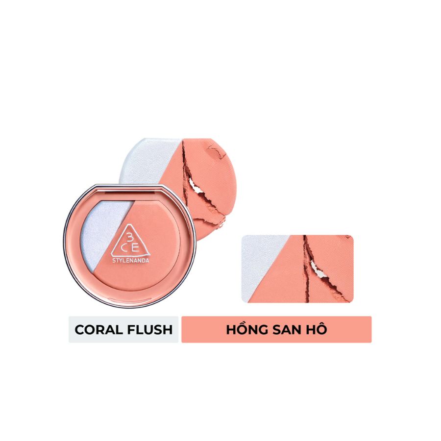 Phấn Má Hồng Bắt Sáng 3CE Blush Lighter - Coral Flush