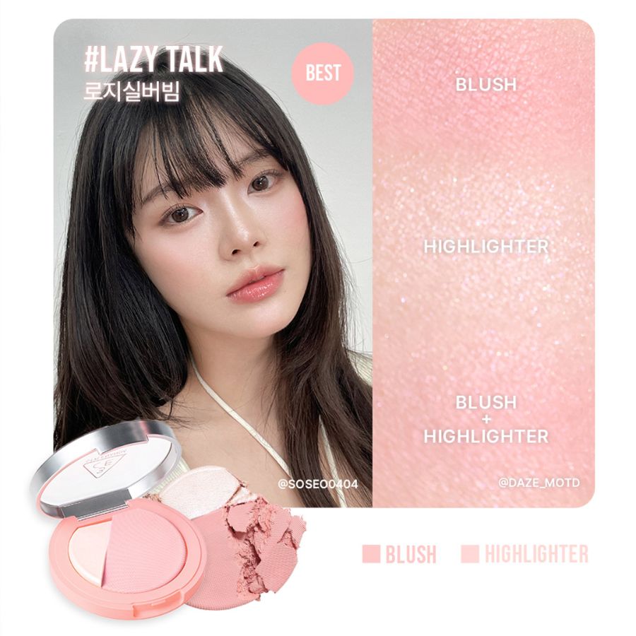 Phấn Má Hồng Bắt Sáng 3CE Blush Lighter - Lazy Talk