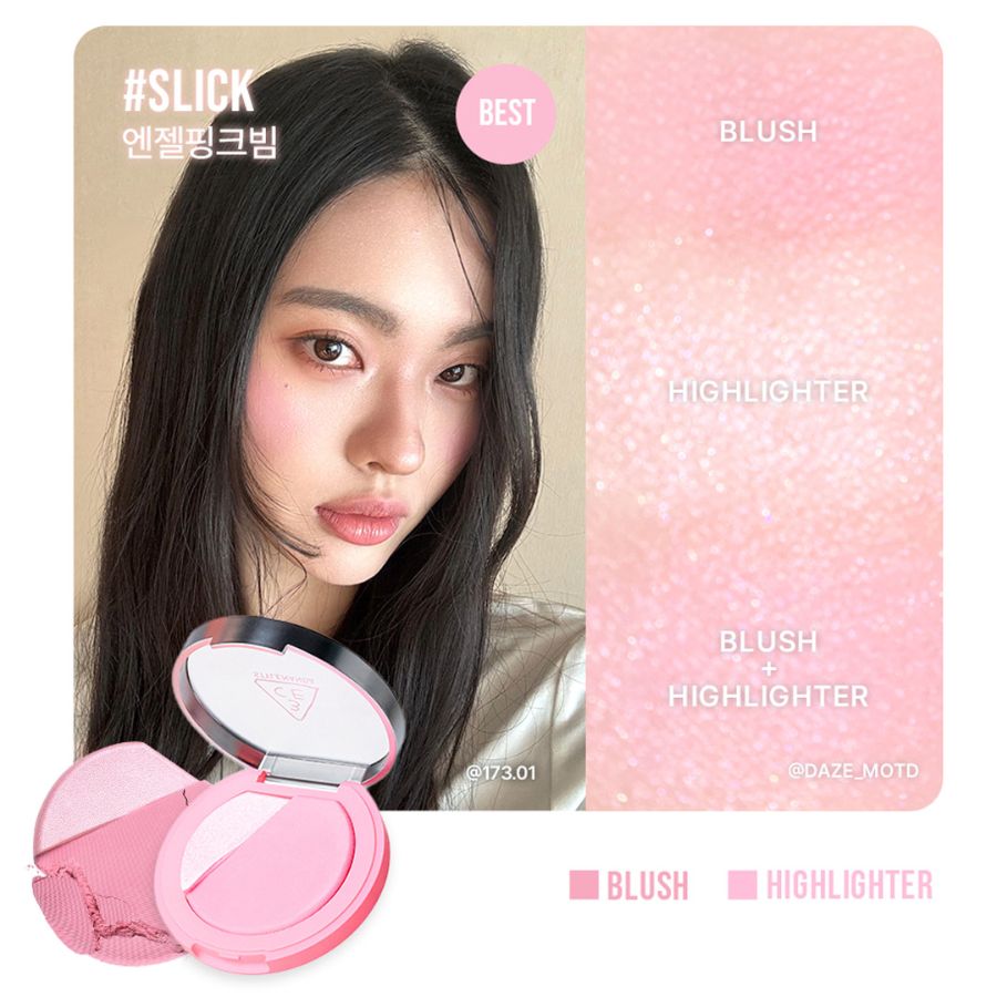 Phấn Má Hồng Bắt Sáng 3CE Blush Lighter - Slick